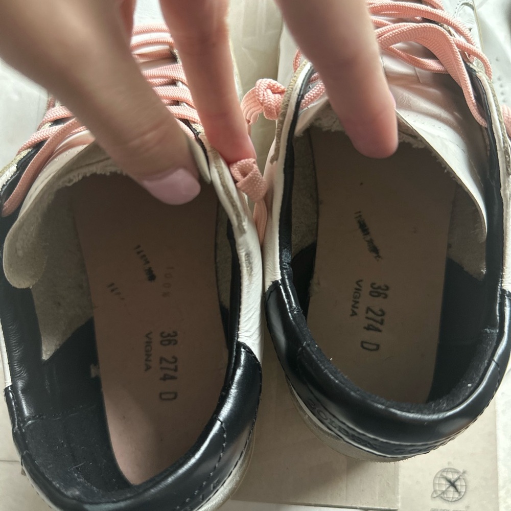 Golden Goose White and Pink Sneakers - Picture 5 of 6